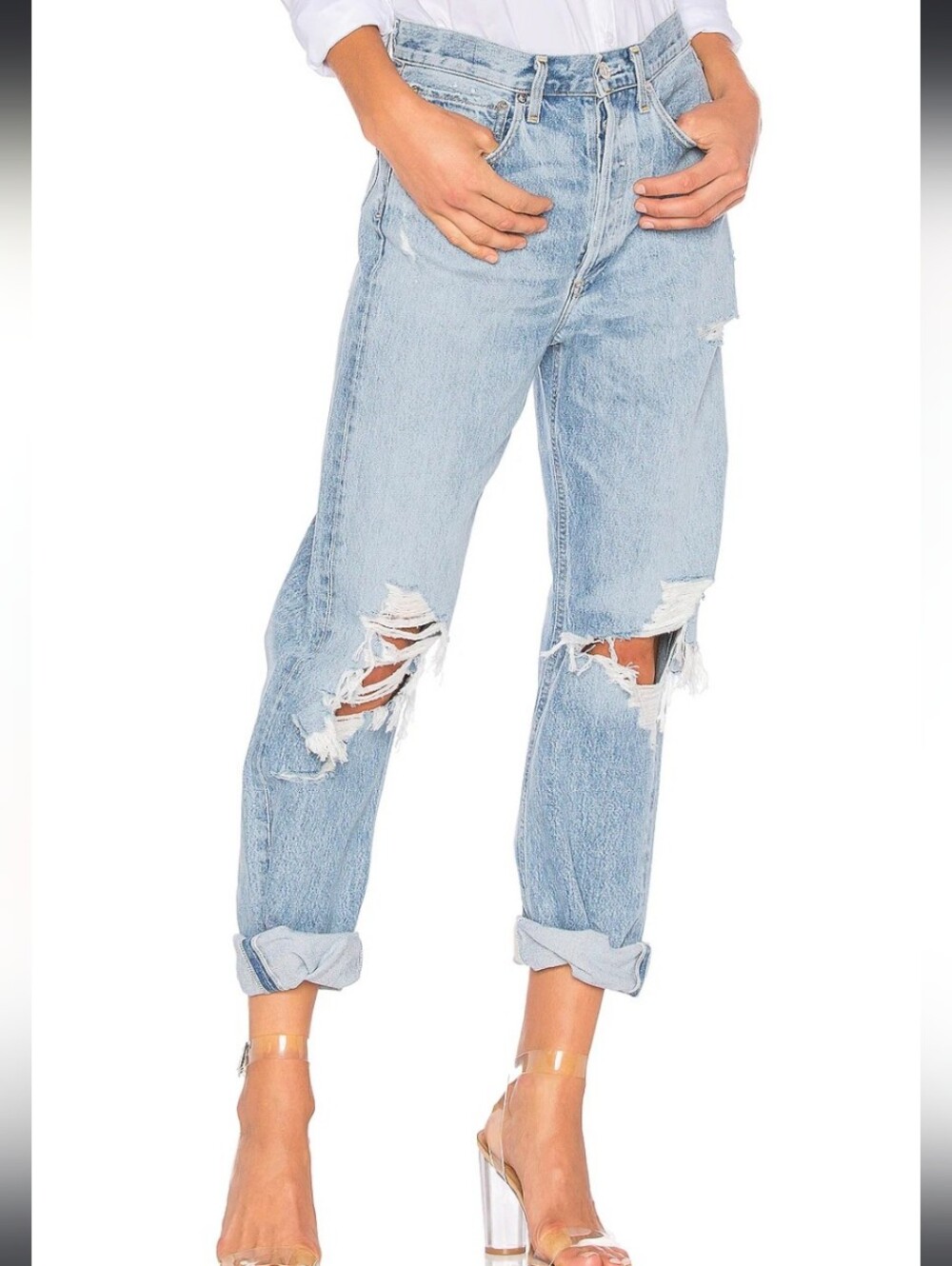 Agolde 90's Mid Rise Loose Fit Jeans in Fall Out
